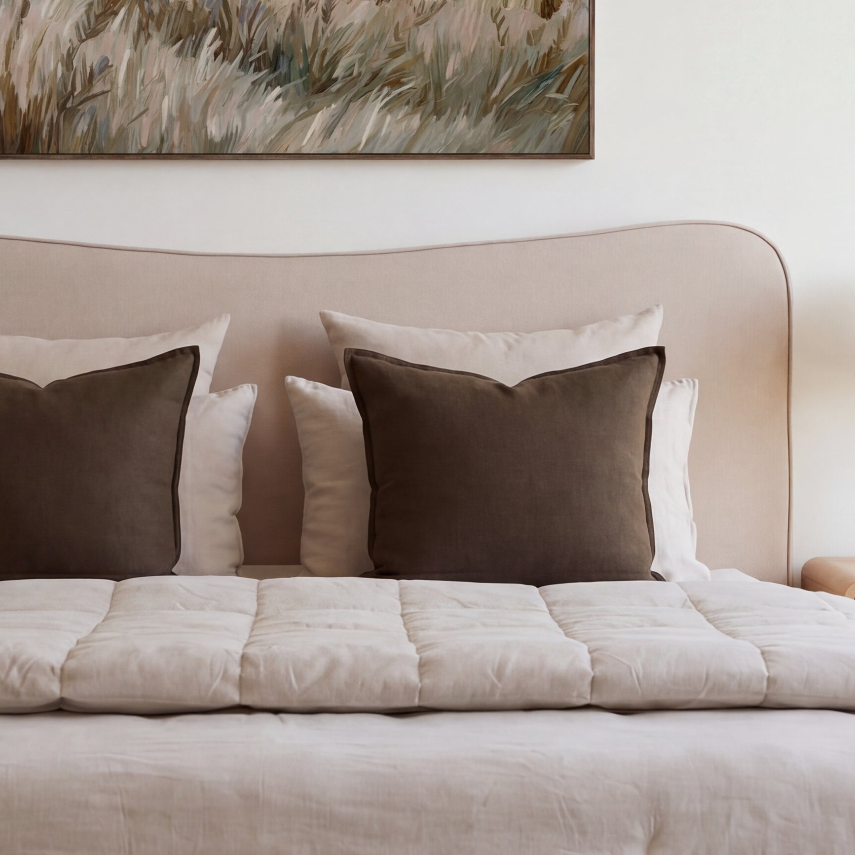 Harper Headboard Medium/King – Beige