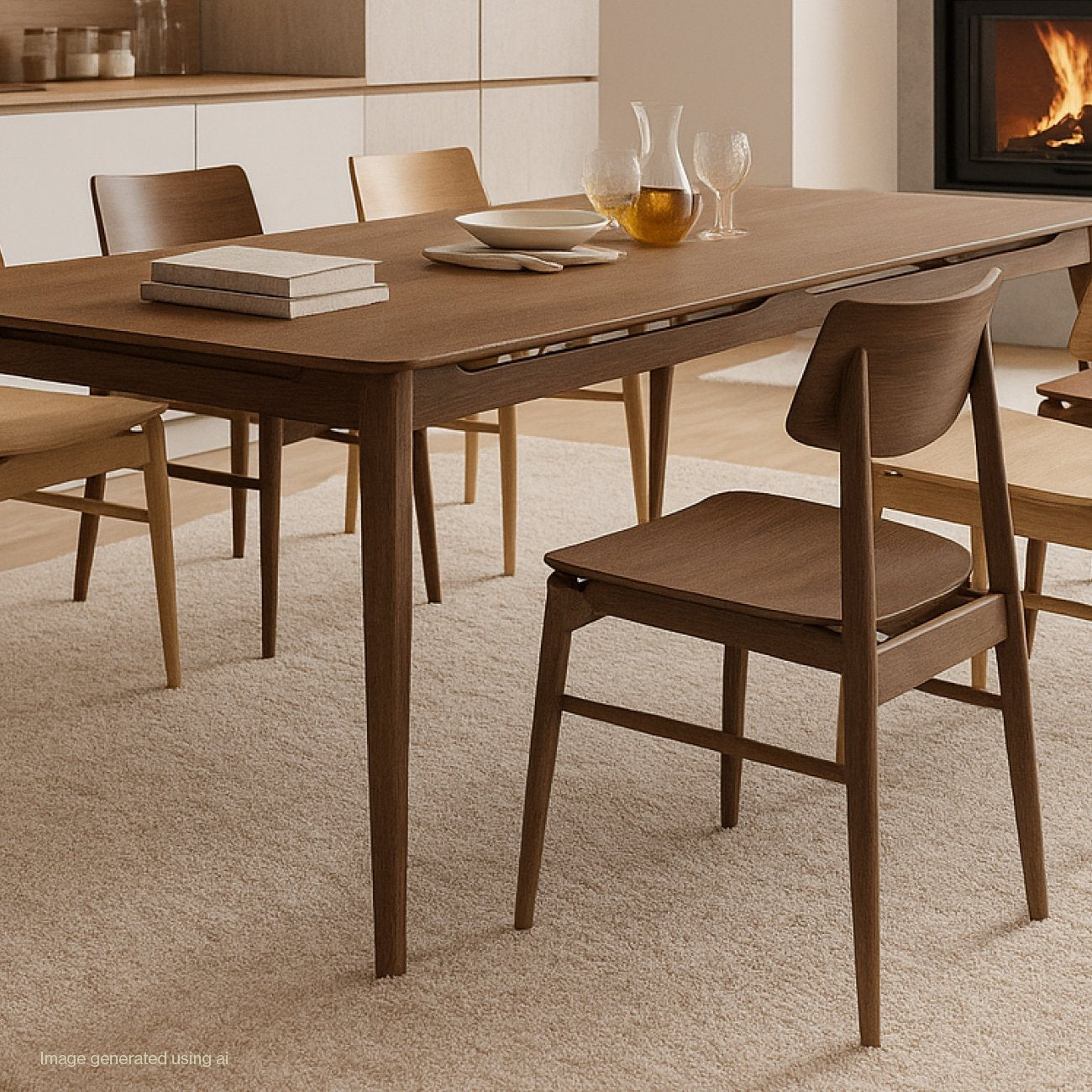 Rokke Dining Table – 220cm or 180cm – Solid Oak/Walnut