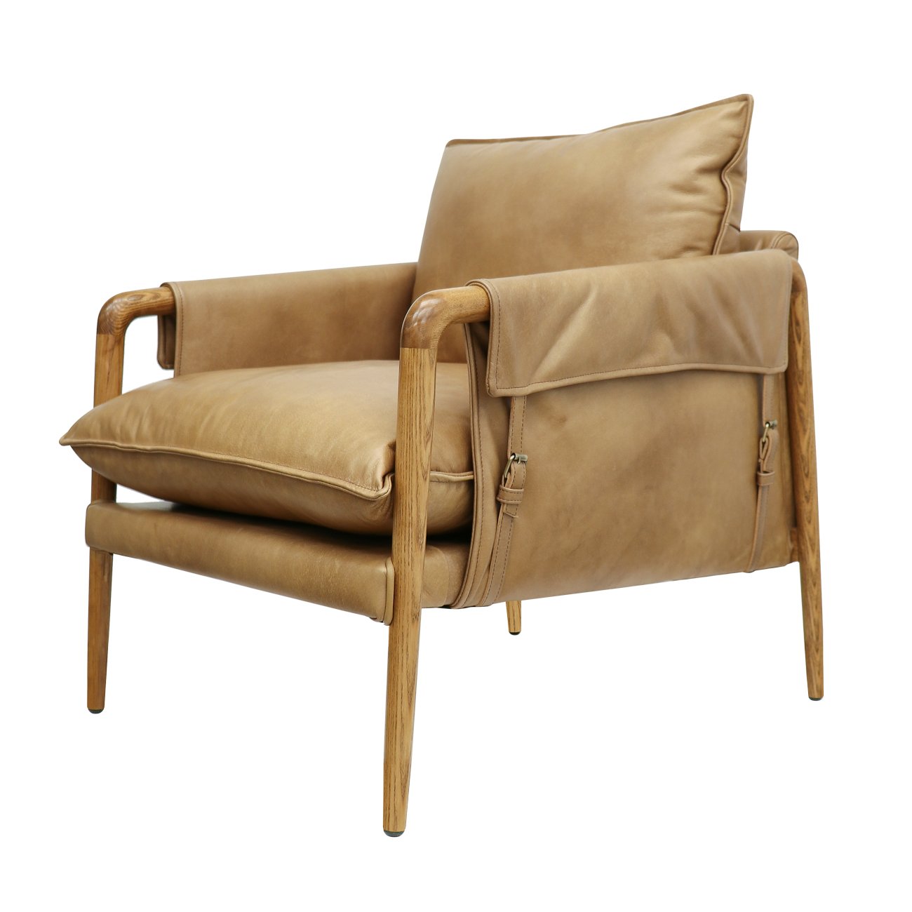 Saddle Armchair – Tan Leather