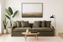 LUCCA 3 SEATER SOFA - OLIVE