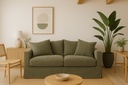 LUCCA 2 SEATER SOFA - OLIVE