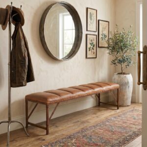 Arden Leather Bench